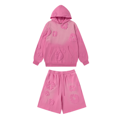Denim Trs Pink Set
