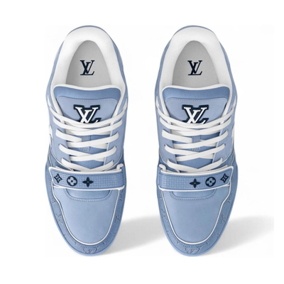 Monogram Blue White Trainer