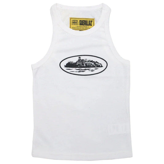 Alcatraz White Tank Top